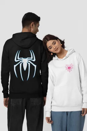 2 Pack : Spiderman Multiverse Black and White Matching Hoodies (BOTH SIDE PRINTED)