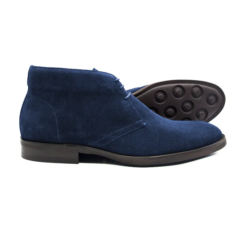 46-592-NVY MARCO Suede Calfskin Chukka Boot, Navy