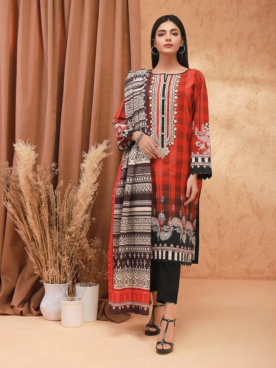 ACE Galleria Digital Printed Unstitched 2 Piece Khaddar Suit ACE 12175