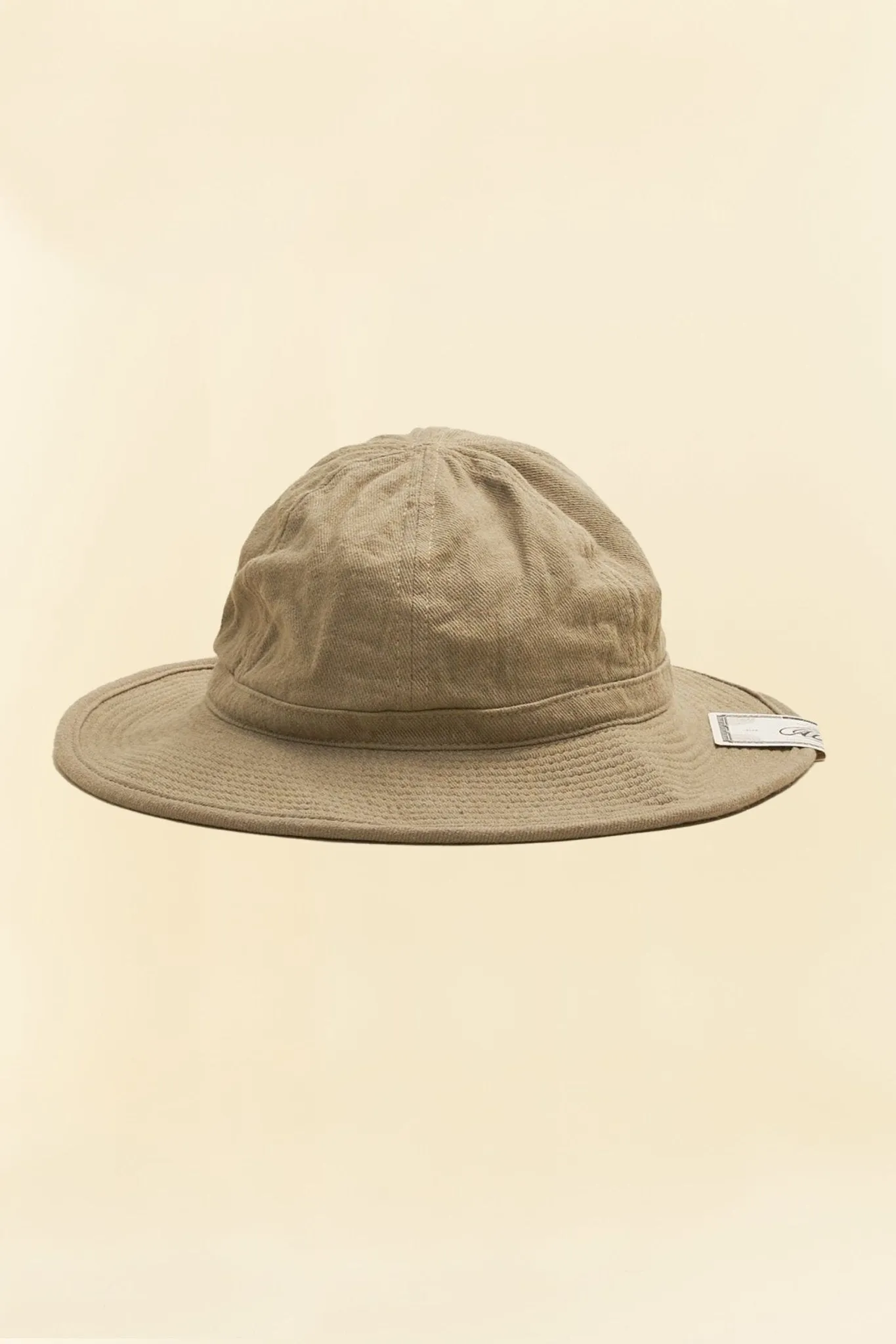 Addict Clothing x HW Dog & Co. Beige Linen Fatigue Hat - Stylish and Lightweight Accessory