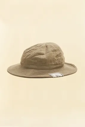 Addict Clothing x HW Dog & Co. Beige Linen Fatigue Hat - Stylish and Lightweight Accessory