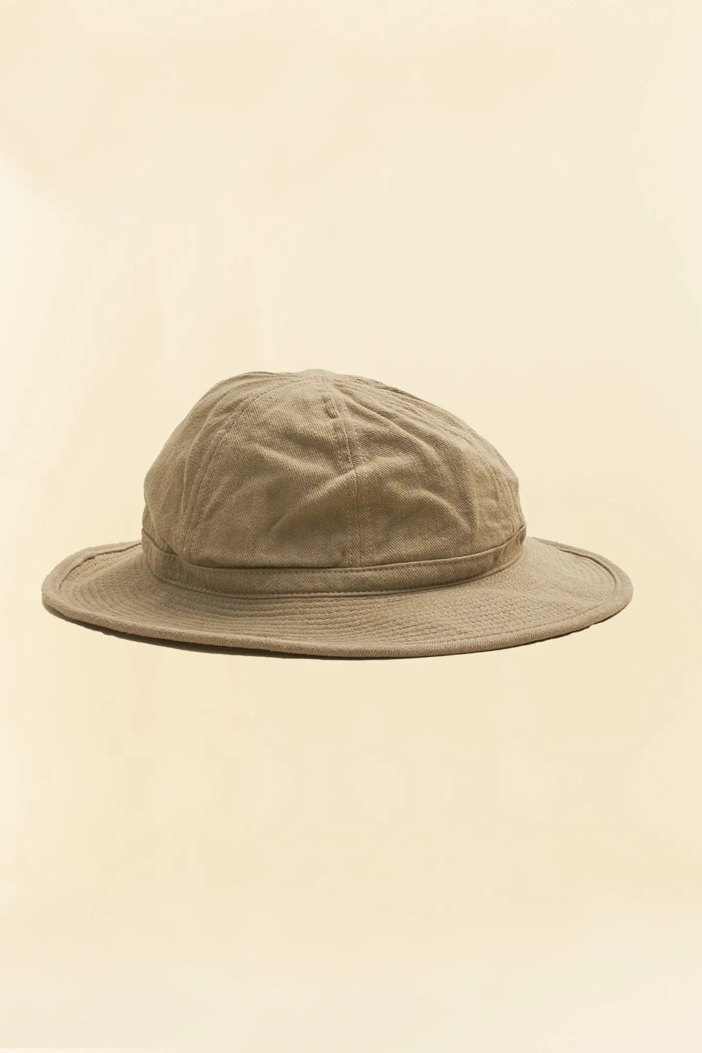 Addict Clothing x HW Dog & Co. Beige Linen Fatigue Hat - Stylish and Lightweight Accessory