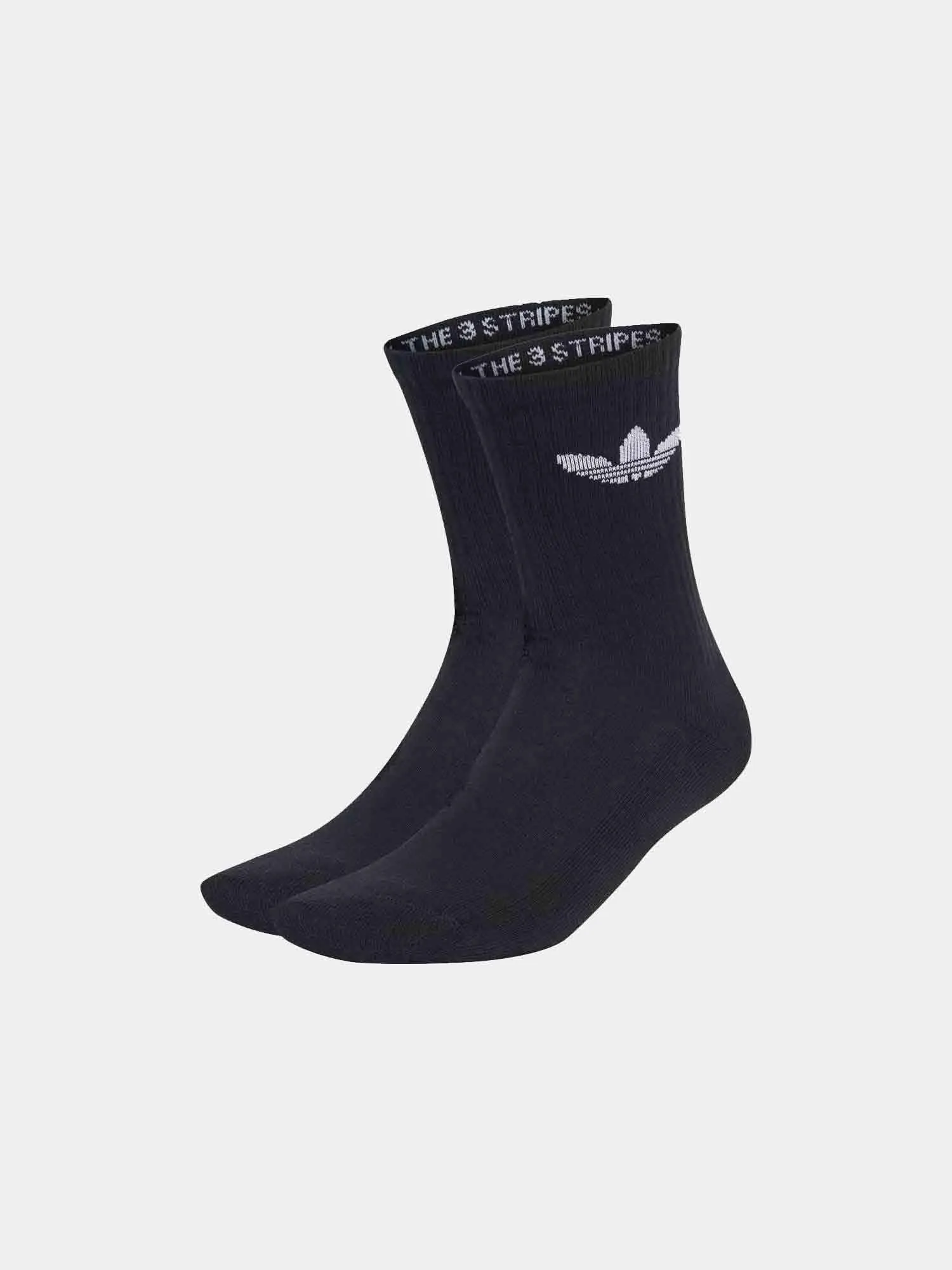 Adidas Trefoil Cushion Crew Socks 3 Pack -  Black