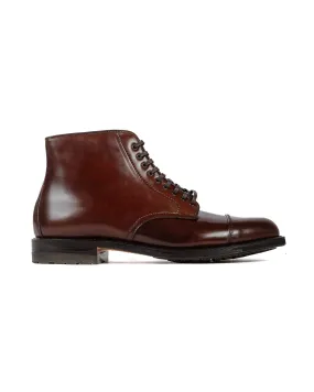 Alden Straight Tip Boot With Commando Sole Colour '8' Shell Cordovan G2801C