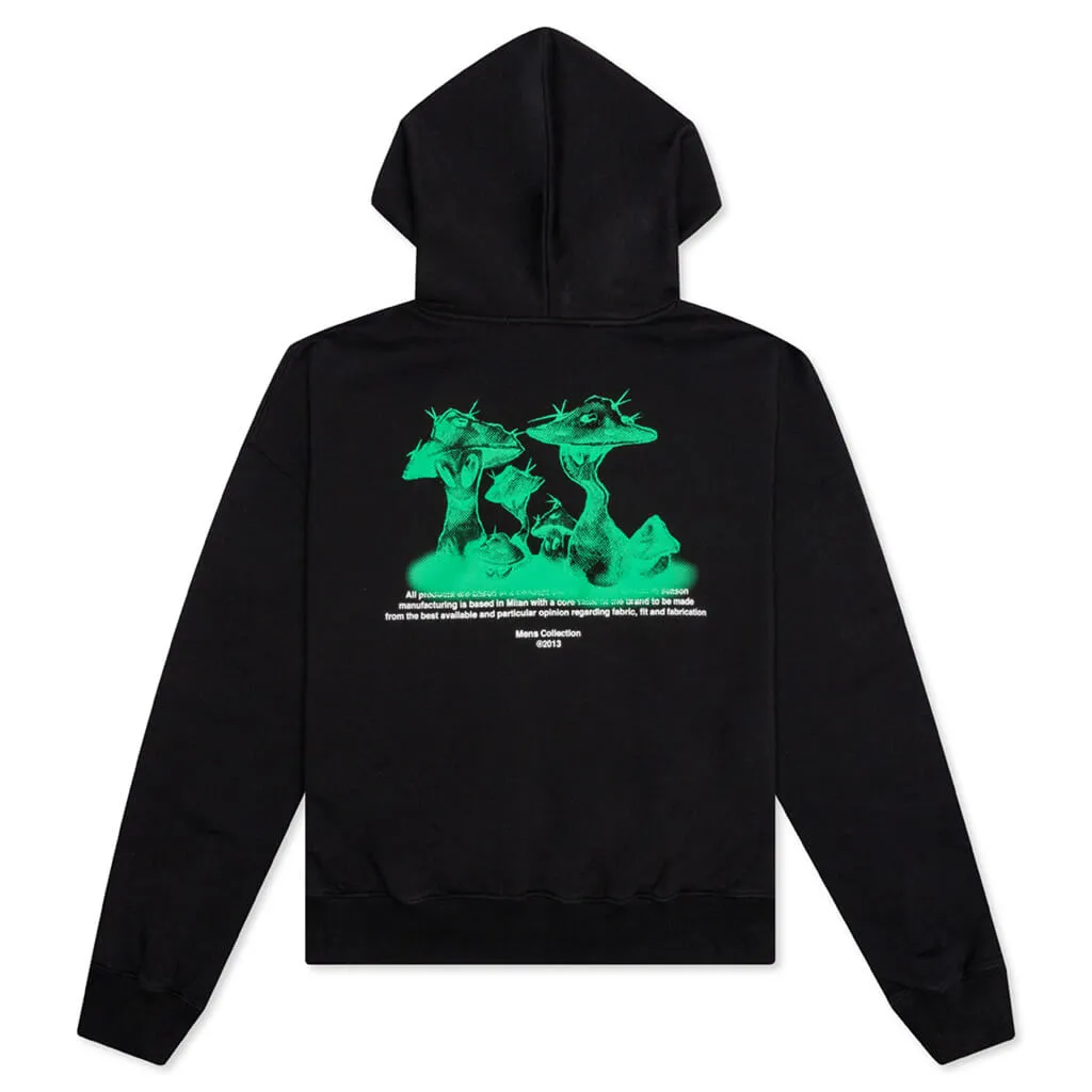 Alien Mush Boxy Hoodie - Black/Green