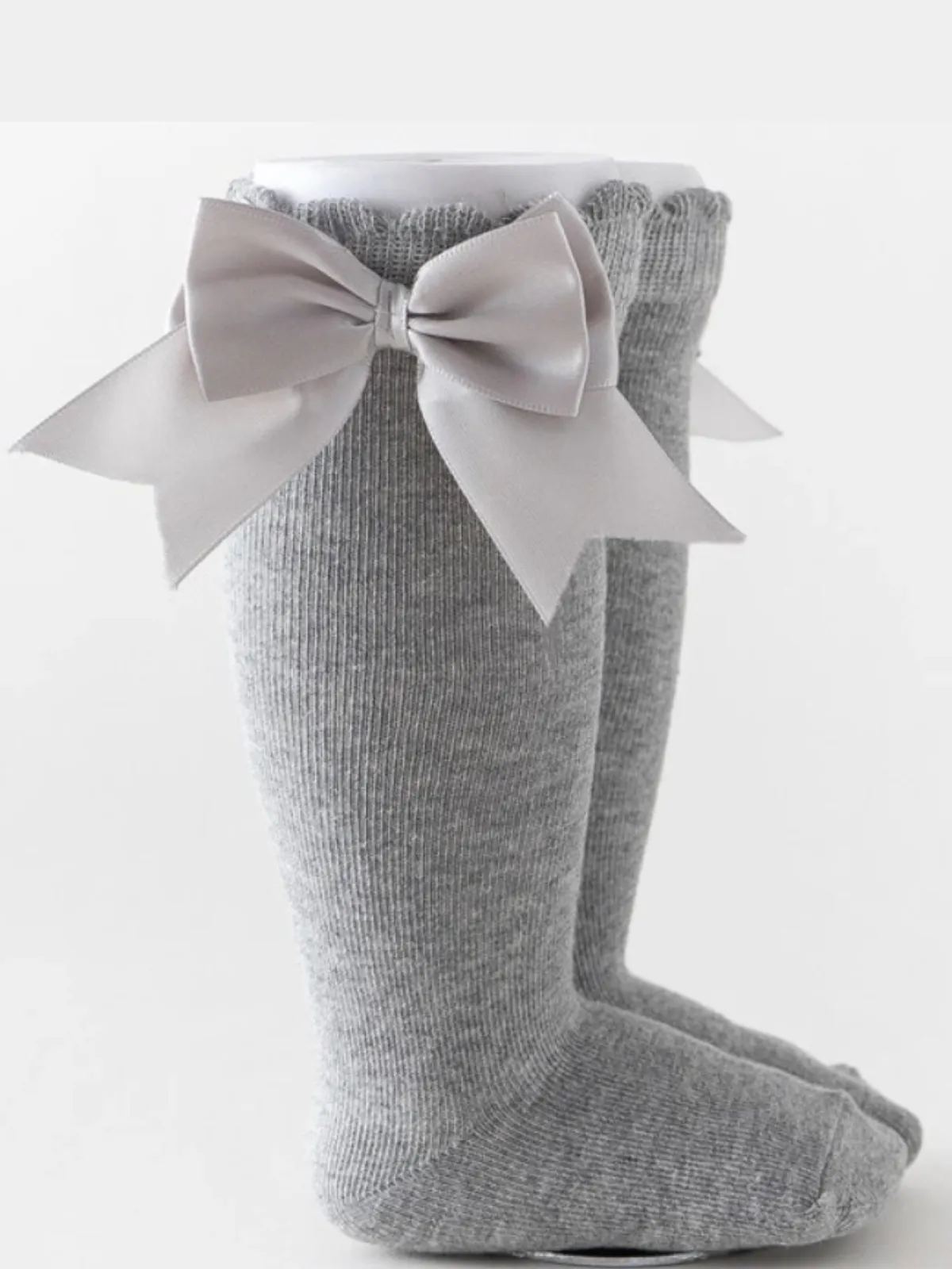 All Dolled Up Silky Bow Knee-High Socks