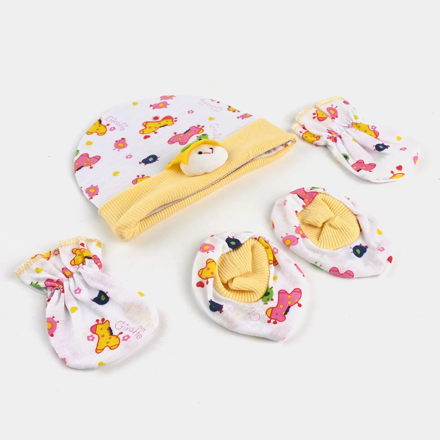 Baby Cap/Hat Socks Mittens 3PCs Set