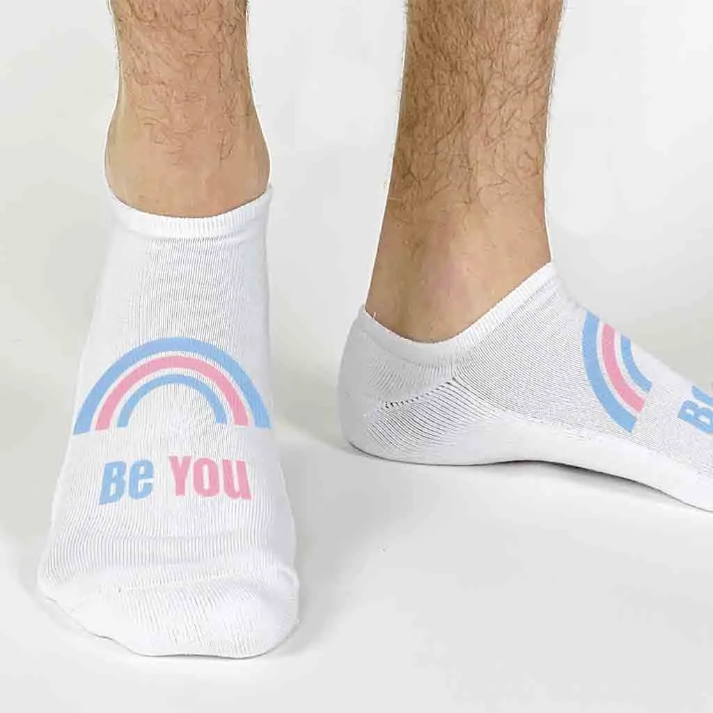 Be You - Transgender Pride Rainbow No Show Socks