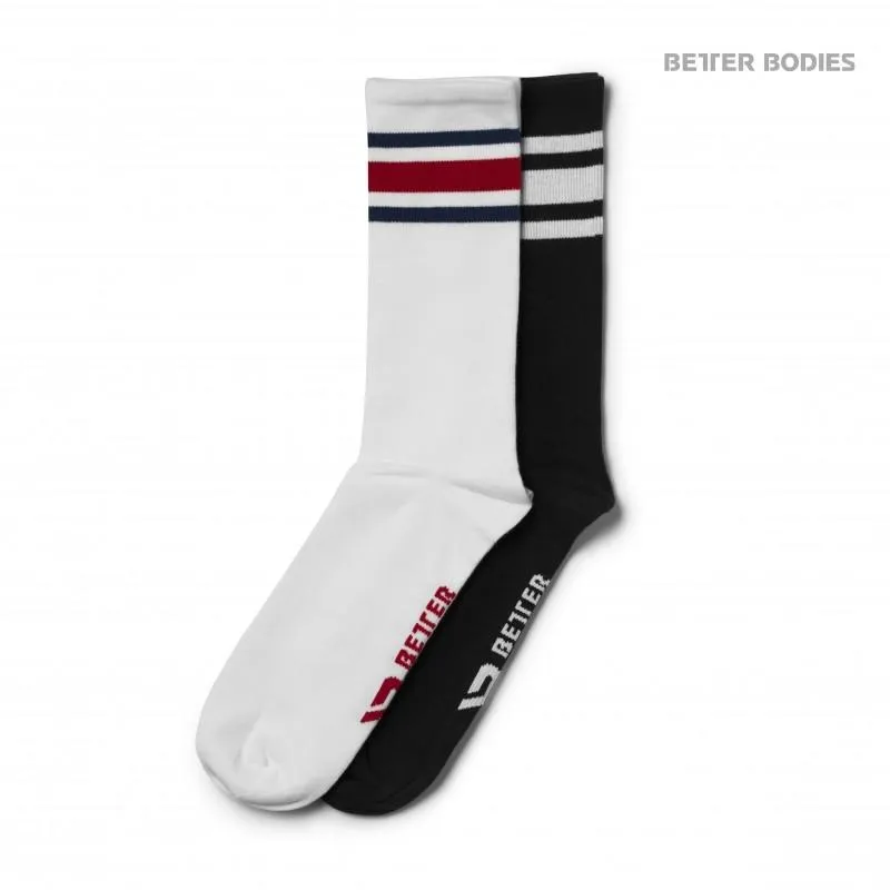 Better Bodies Brooklyn Socks - Black-Red