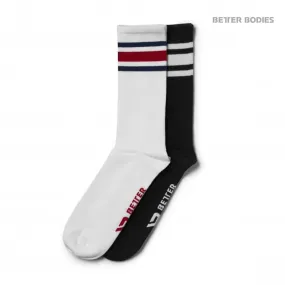 Better Bodies Brooklyn Socks - Black-Red