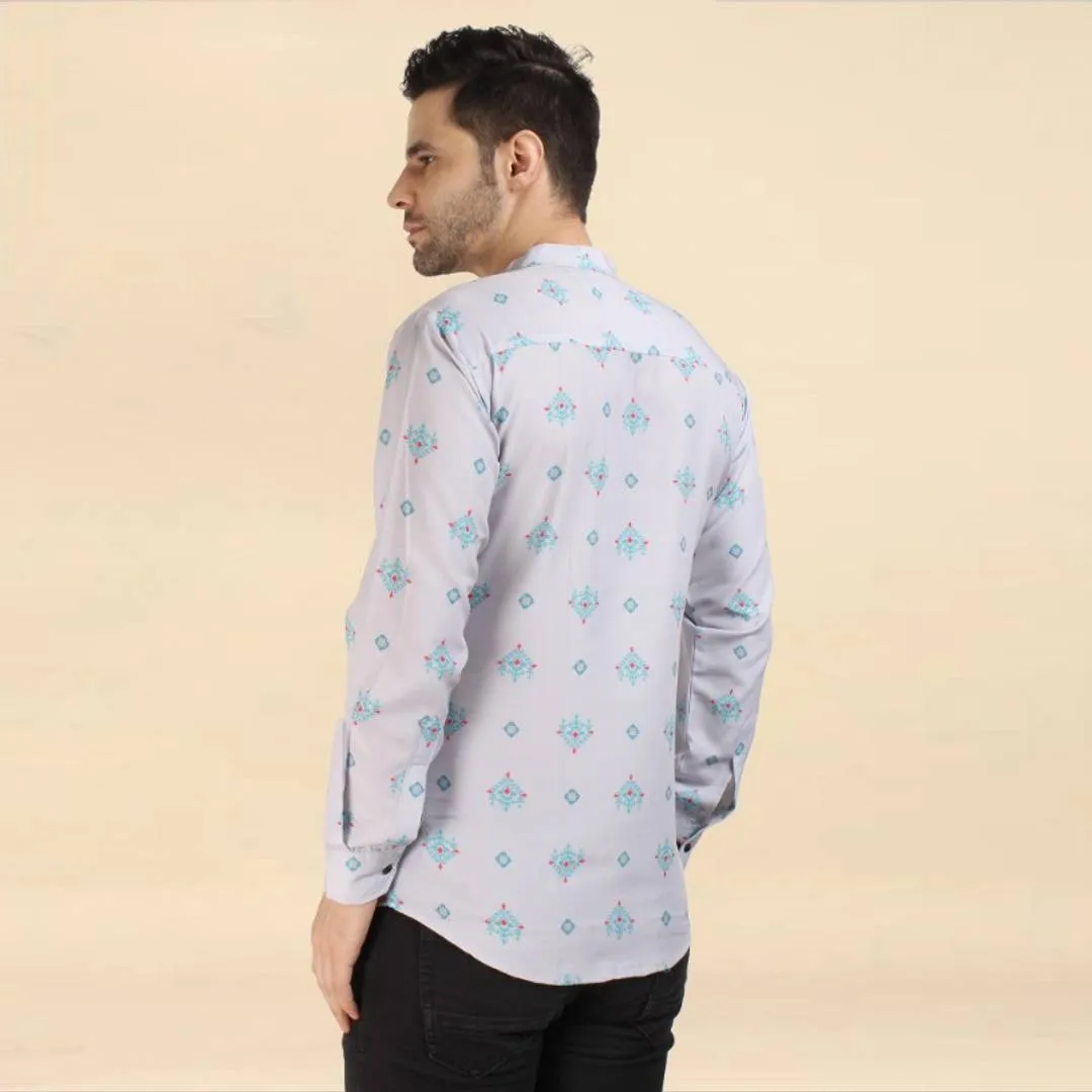 Classic Cotton Printed Short Kurtas for Men