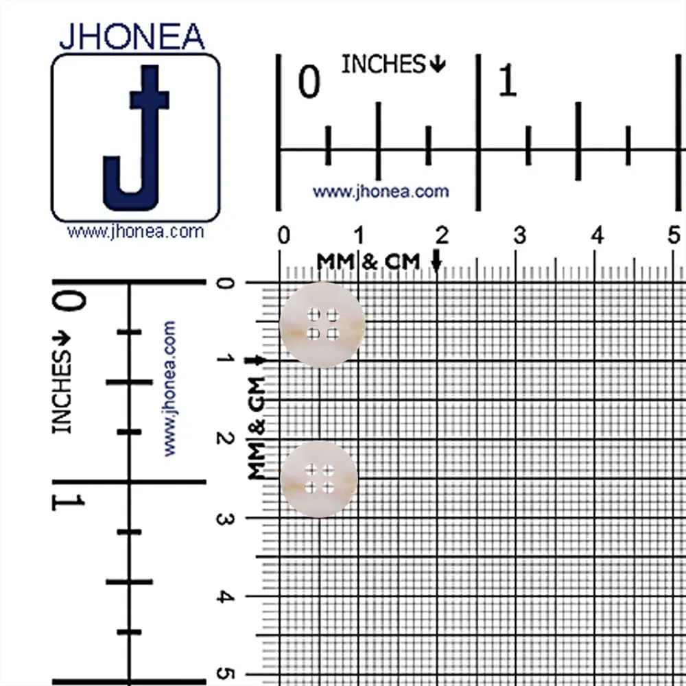 Classic Natural Off White Shirt Buttons