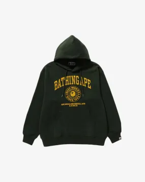 College Graphic Pullover Hoodie Army Green