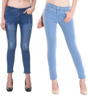 Combo Of 2 Denim Skinny Fit Jeans