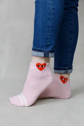 Crew heart stripe socks