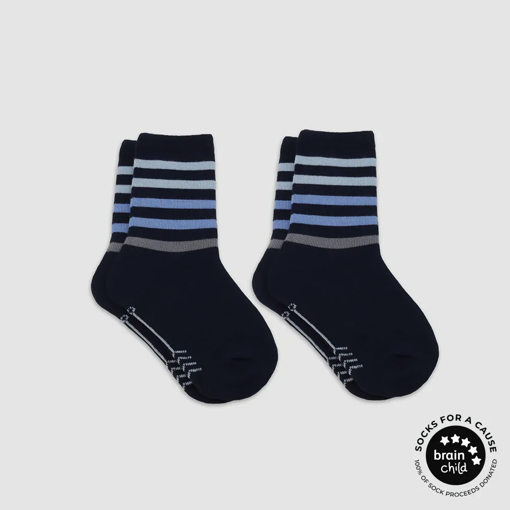 Crew Kids Navy/Blue Stripe 2 Pack