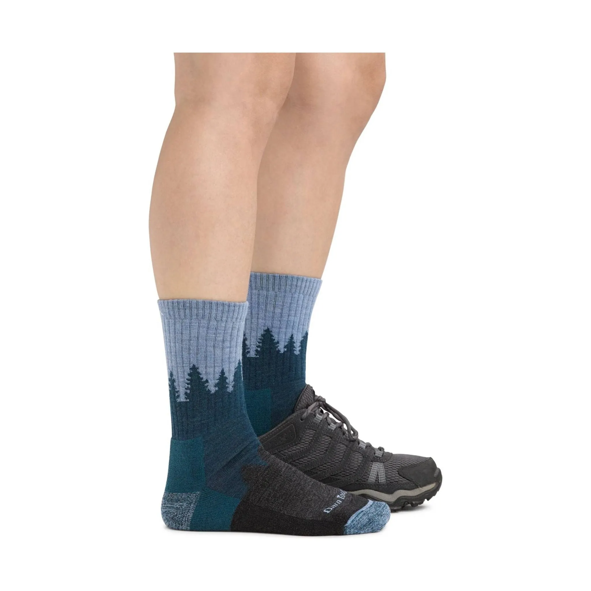 Darn Tough Vermont Women's Treeline Micro Crew Midweight Hiking Sock - Blue