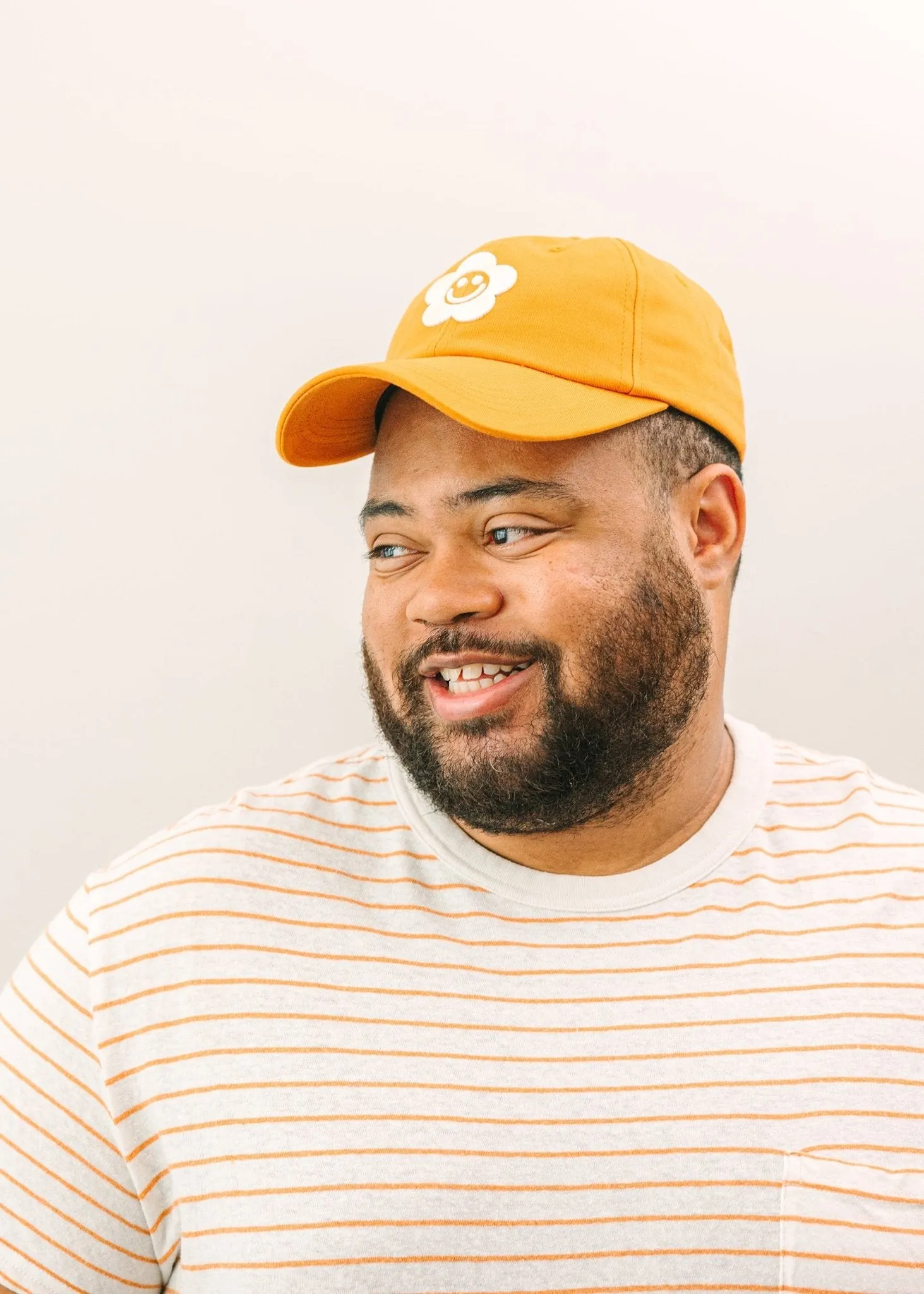 Desert Orange Smiley Daisy Dad Hat