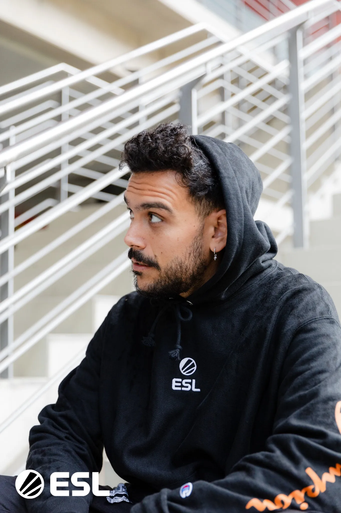 ESL x Champion Entry Pullover Hoodie Black