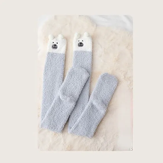 Fluffy Friends Animal Winter Long Socks MK18626