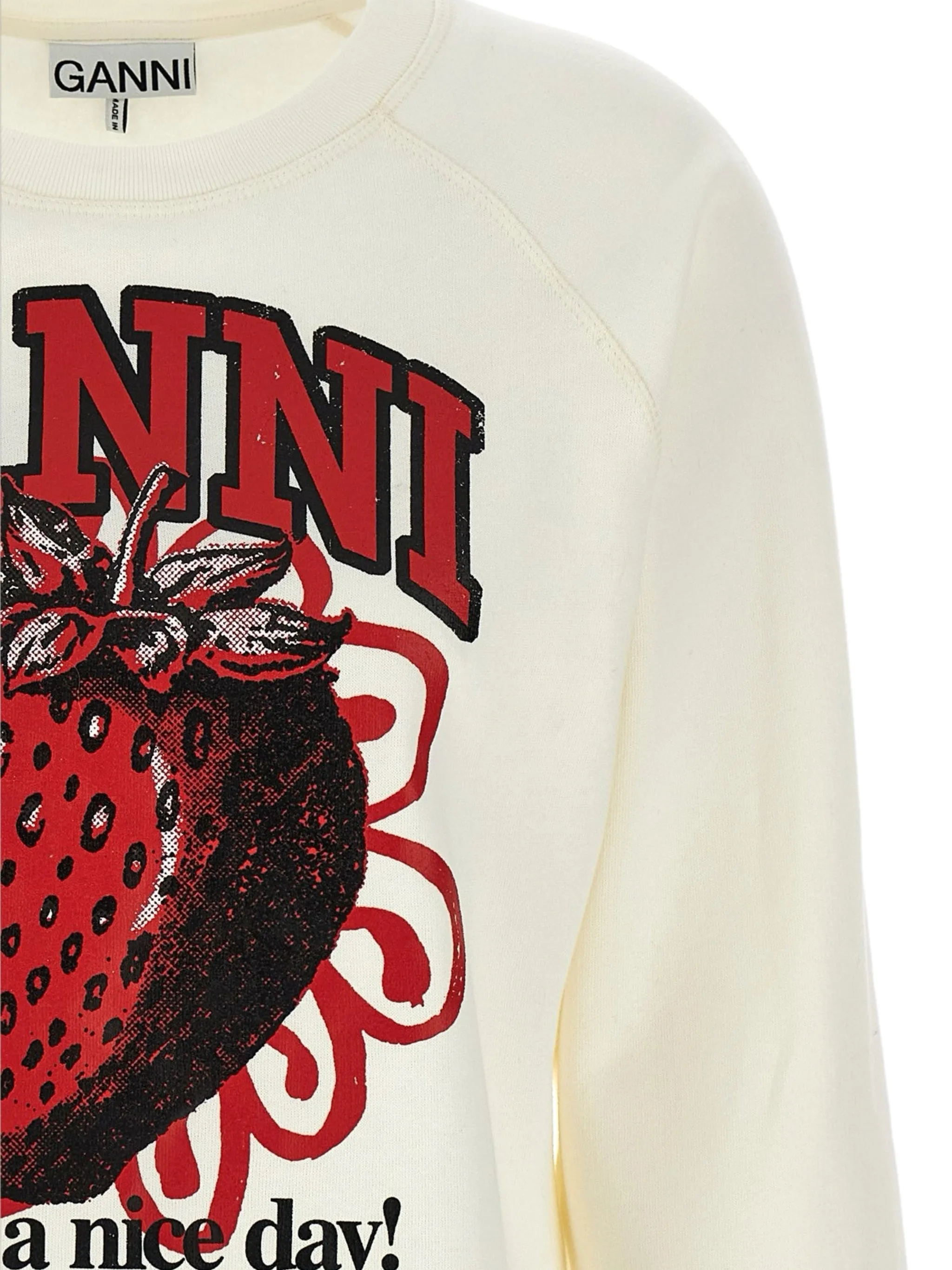 Ganni Isoli Raglan Strawberry Sweatshirt T3764