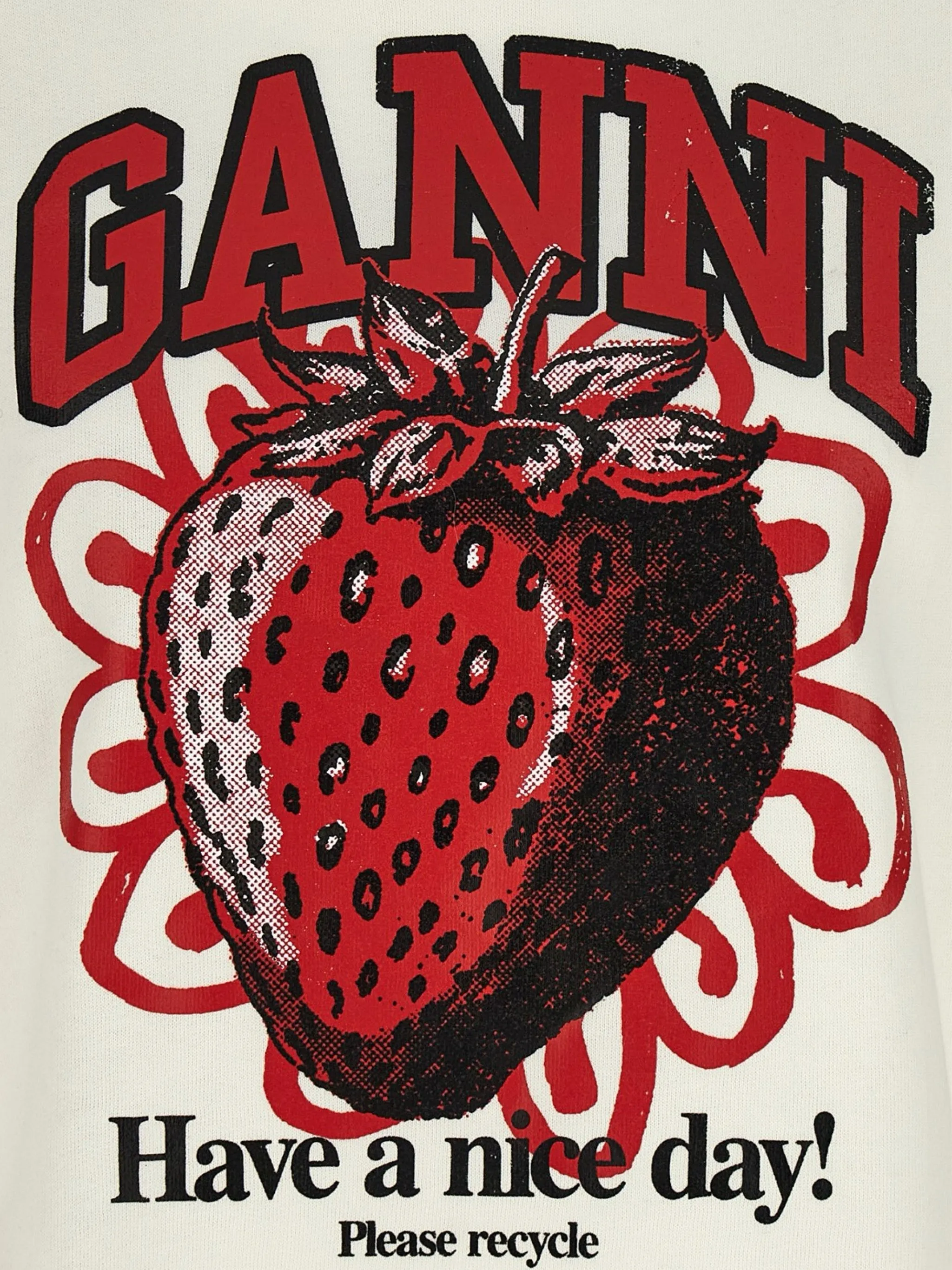 Ganni Isoli Raglan Strawberry Sweatshirt T3764