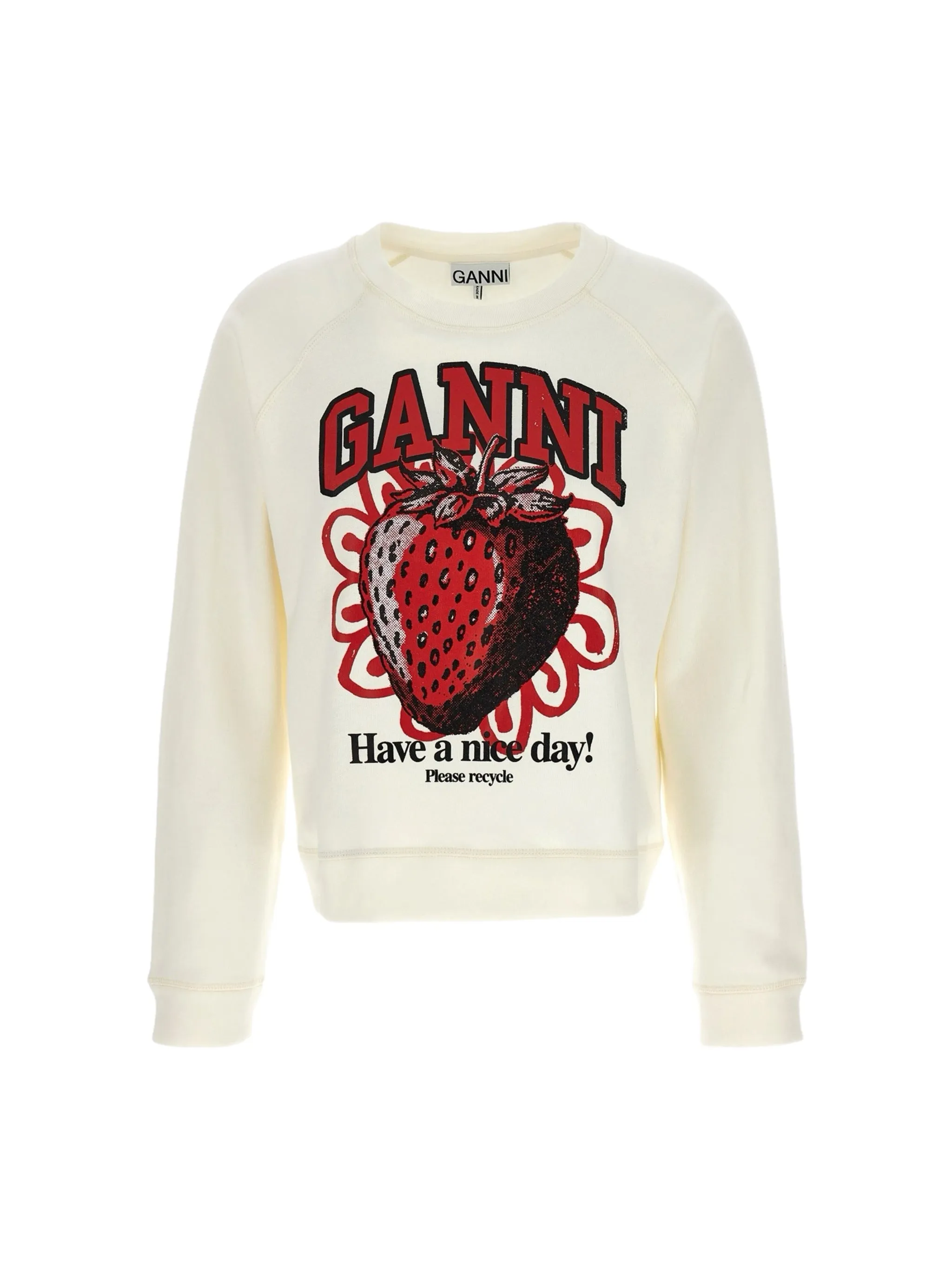 Ganni Isoli Raglan Strawberry Sweatshirt T3764