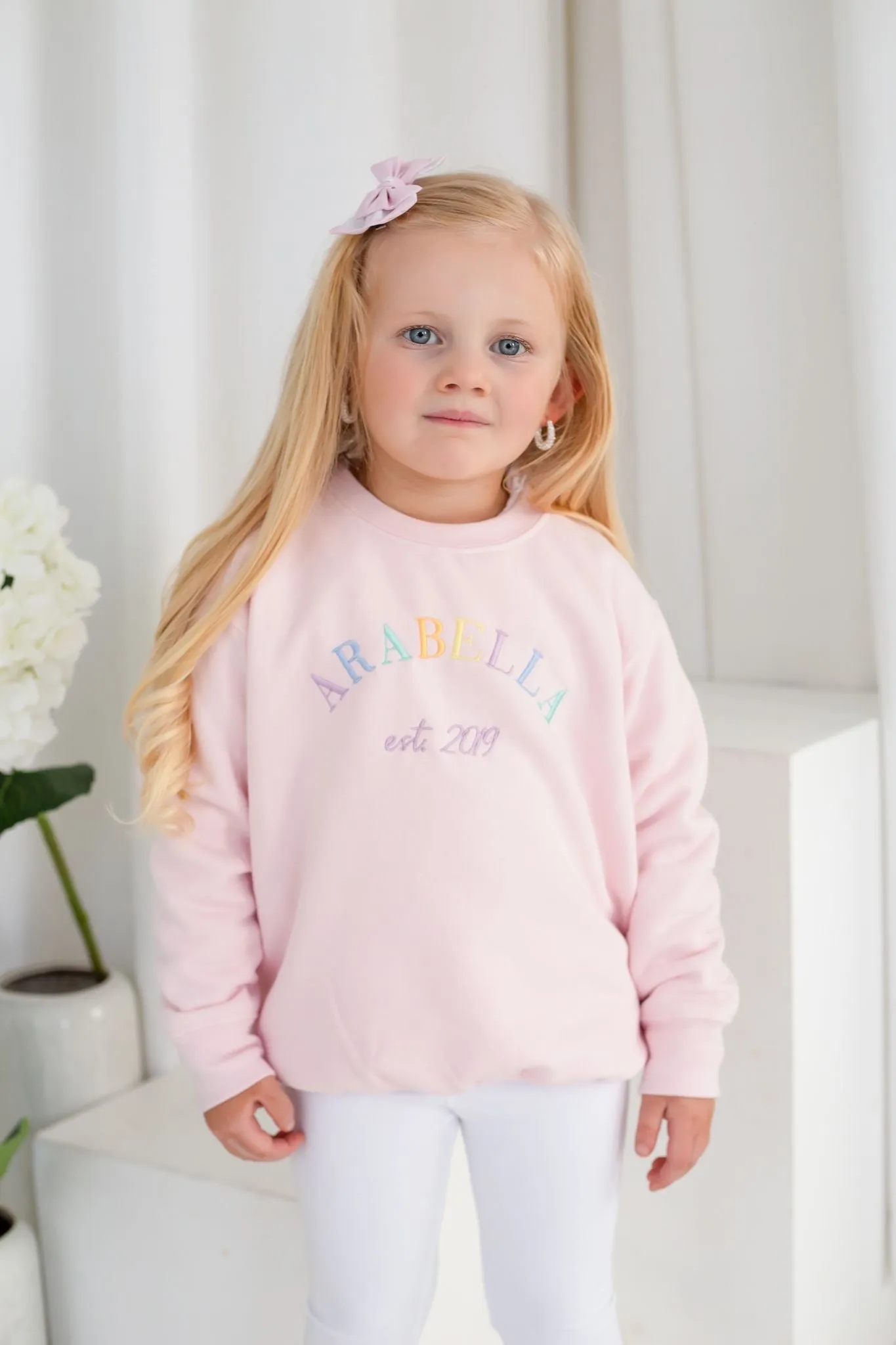 Girls Pink Est Sweater