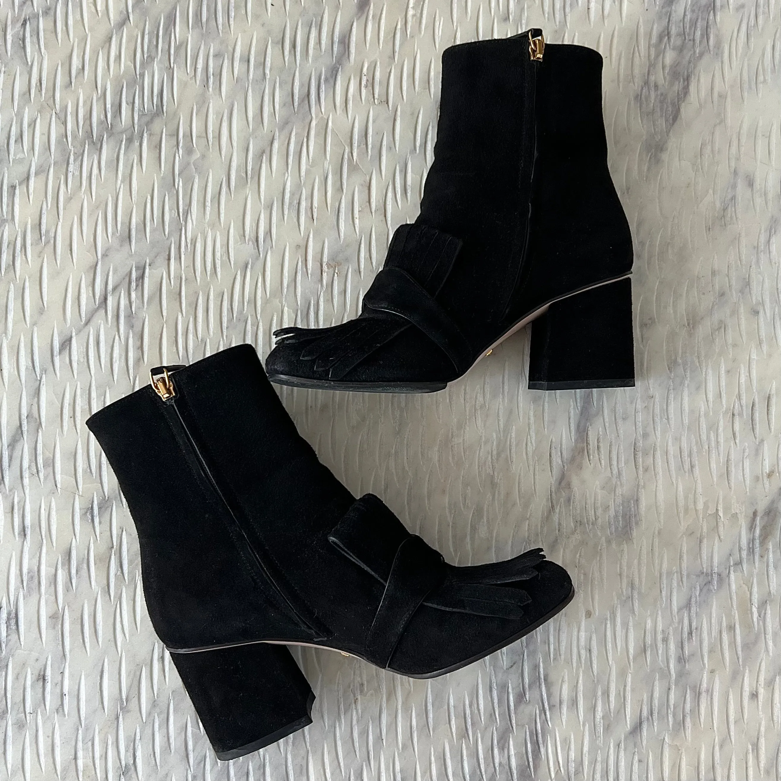 Gucci Ankle Suede Marmont Boots