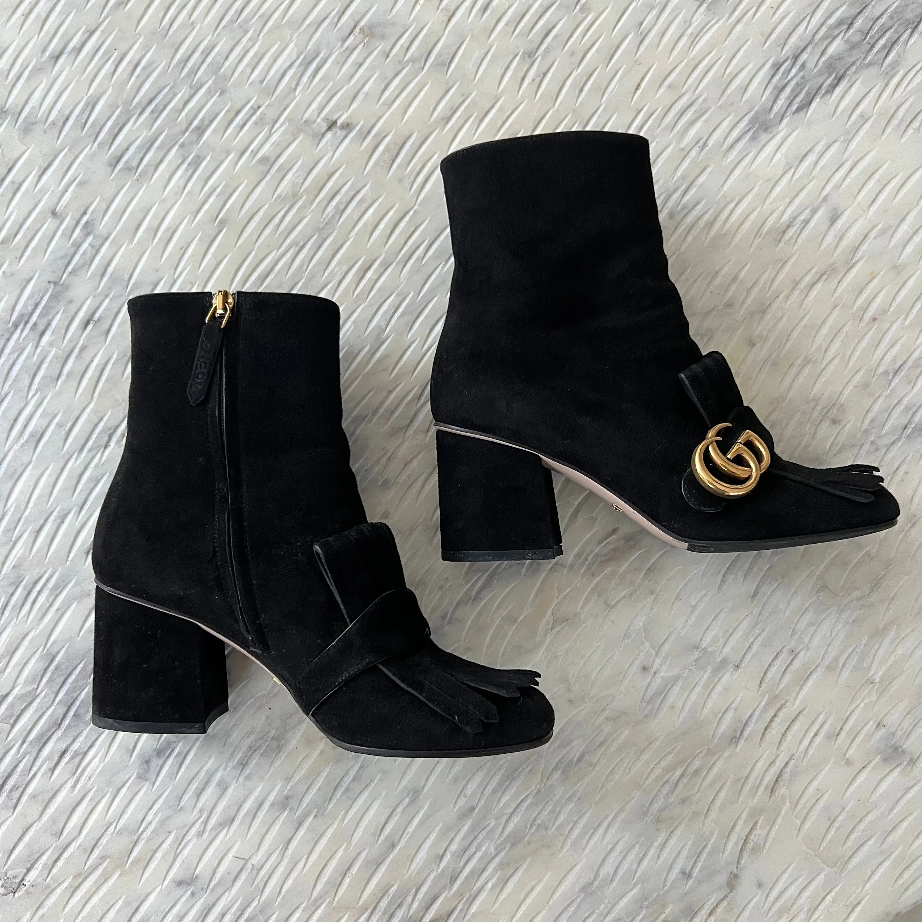 Gucci Ankle Suede Marmont Boots