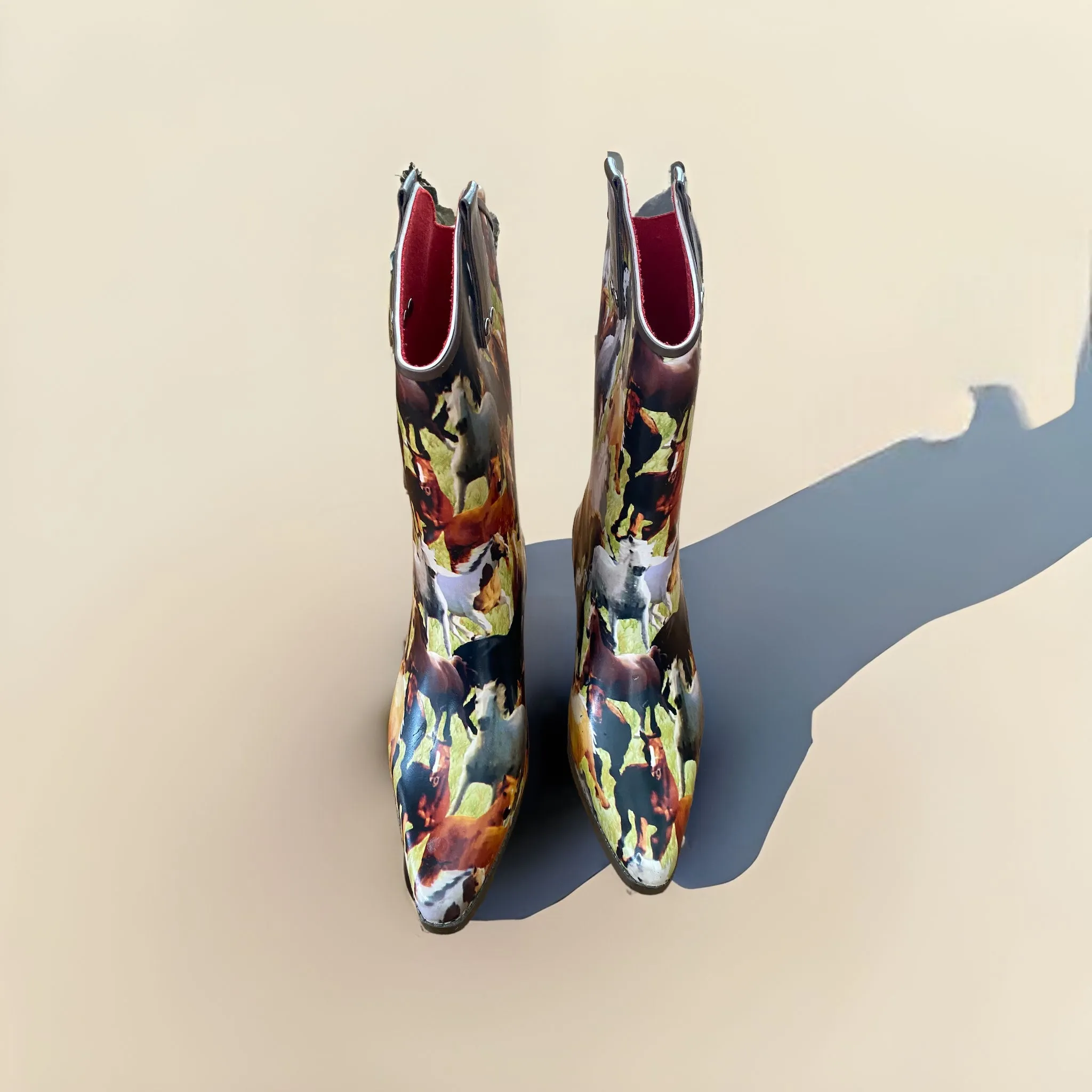 Henry Ferrera Horse Print Southwestern Rain Boots