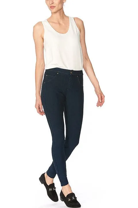 HUE Fleece-Lined Denim Leggings - Style 21254