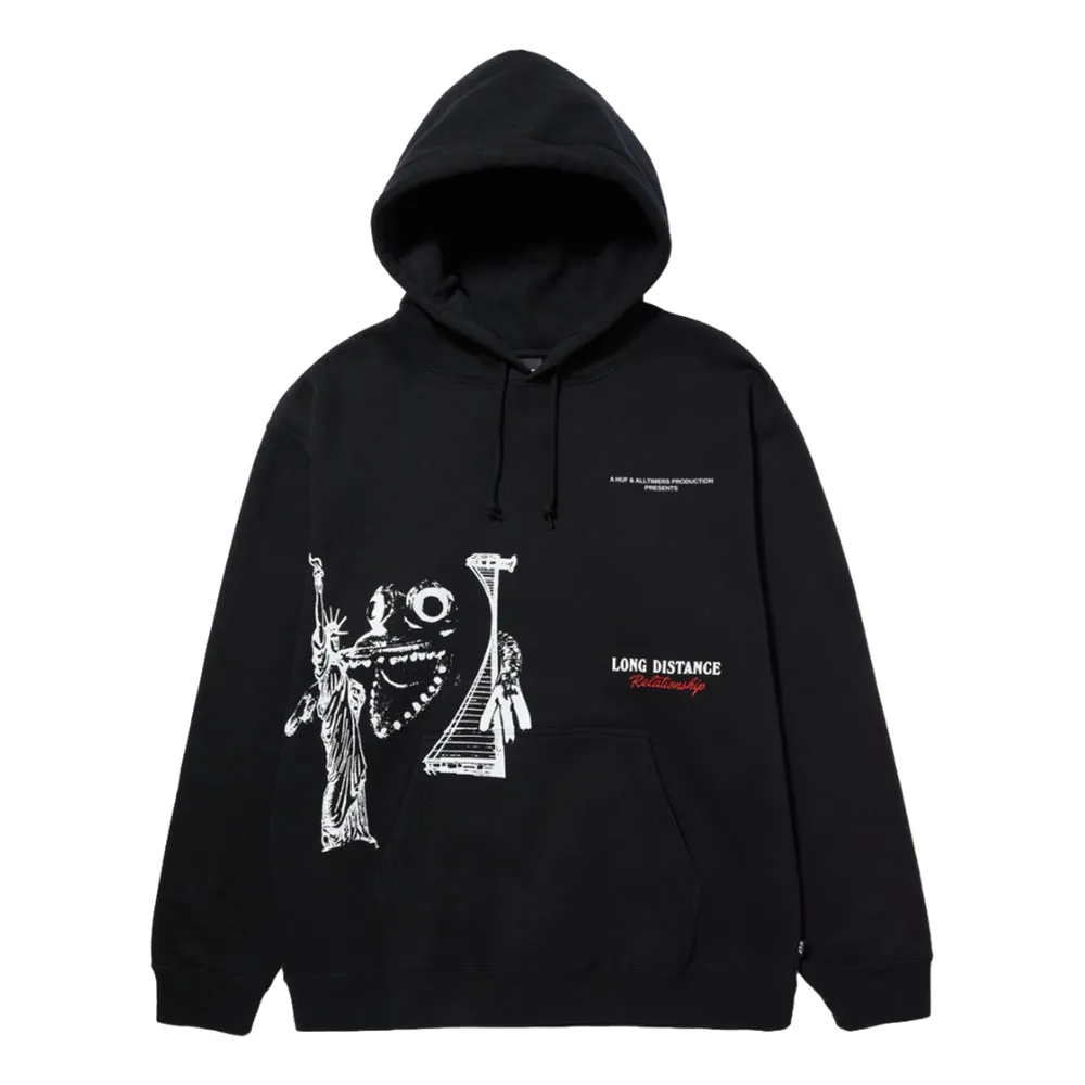 HUF HUF X ALLTIMERS COAST 2 COAST PULLOVER HOODIE-BLACK