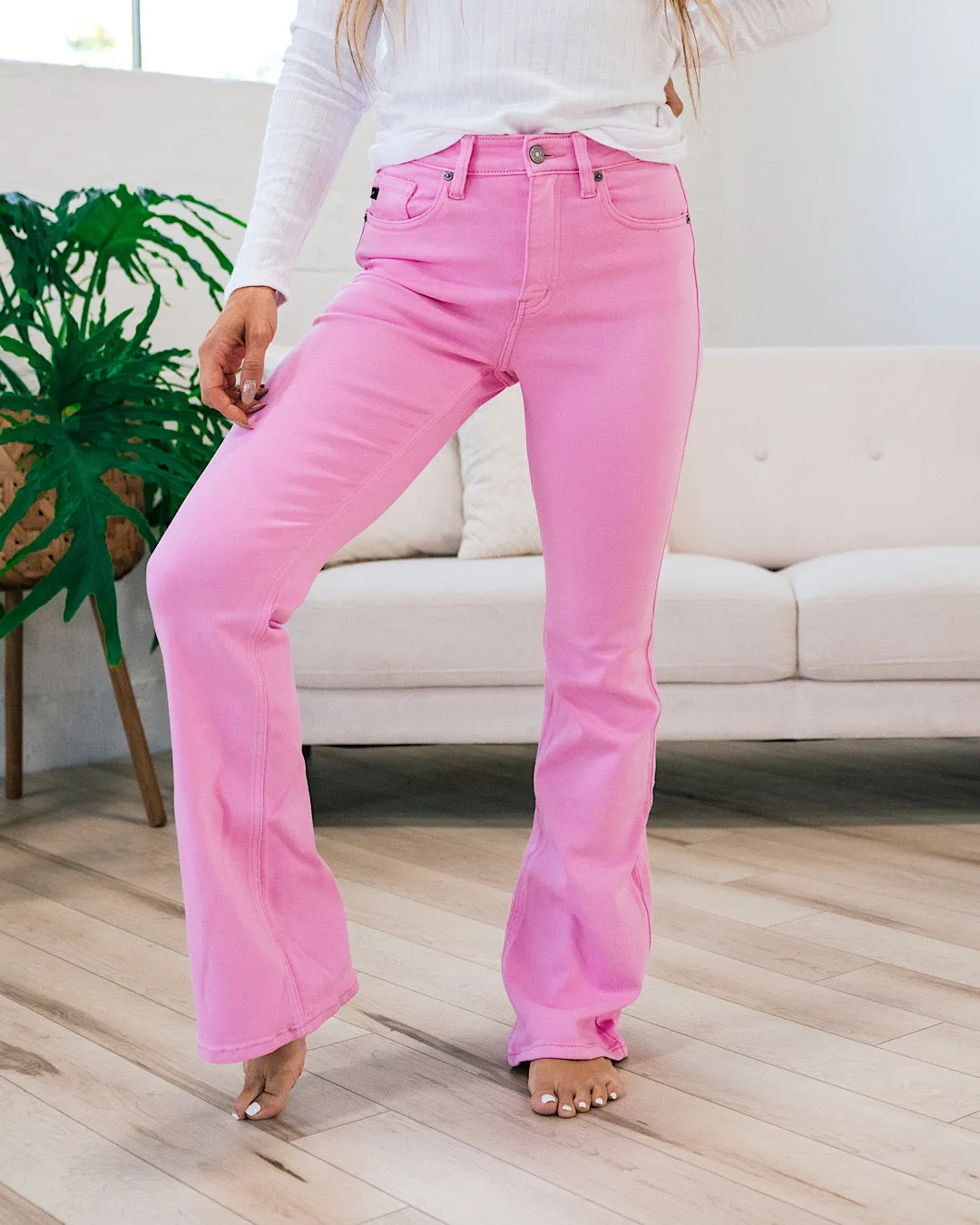 KanCan Love Me For Me Pink Bootcut Jeans