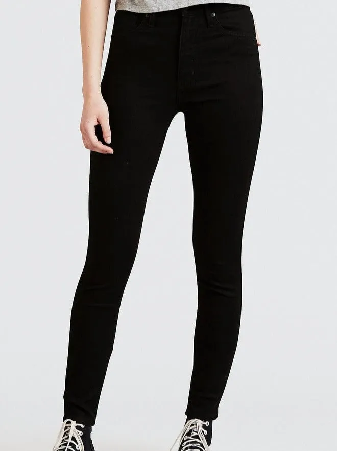 Levi's Mile High Super Skinny Jean in Black Galaxy