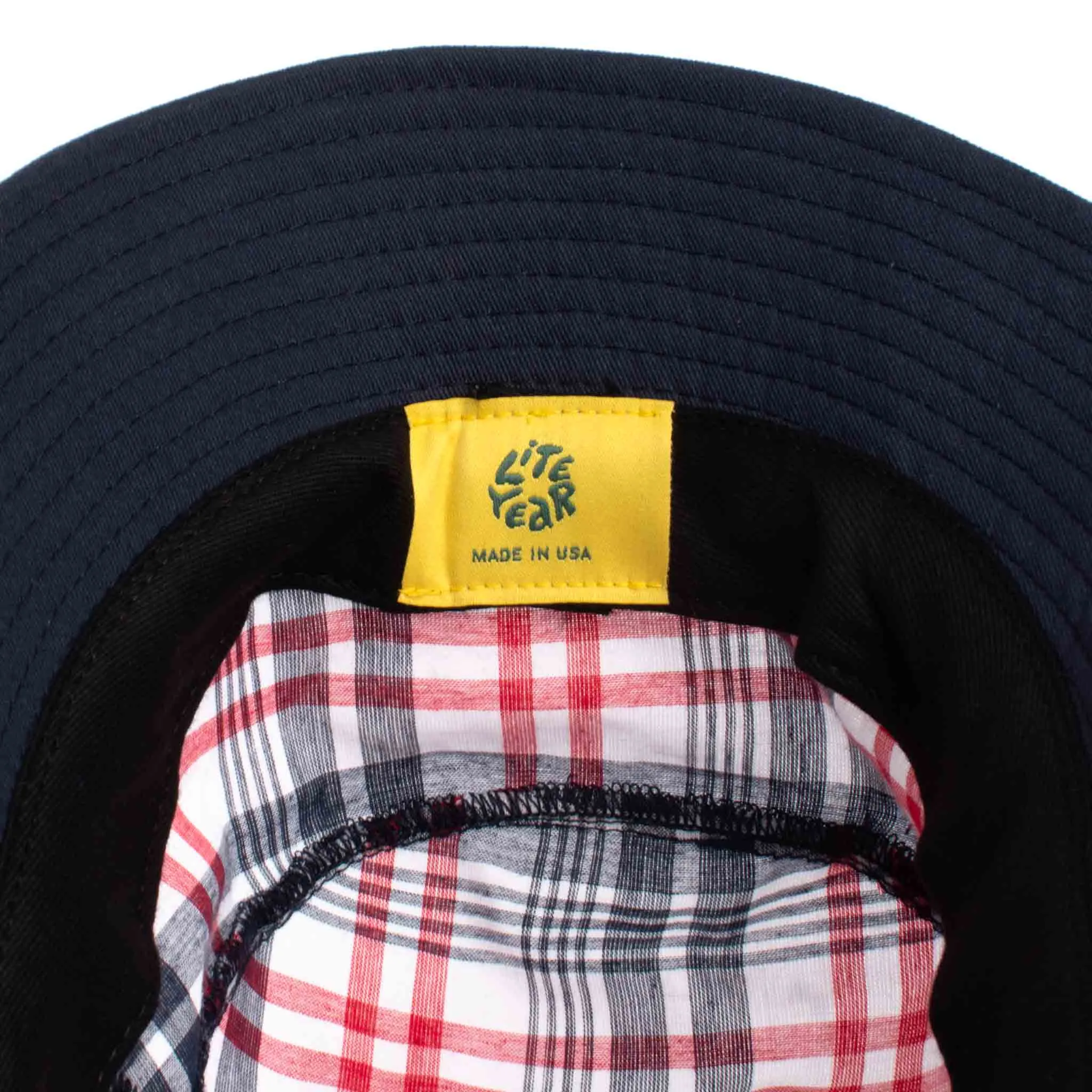 Lite Year Madras Plaid Bucket Hat Red Check