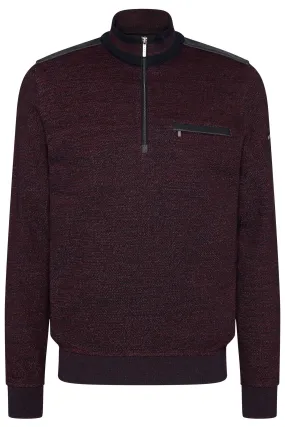 Long Sleeve 1/4 Zip Knit Burgundy 8550-25075