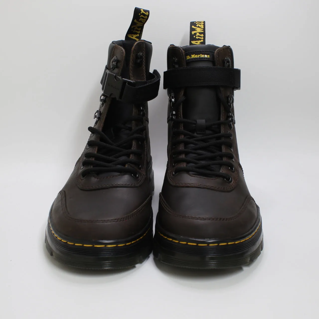 Optimized Title: Mens Dark Brown Crazy Horse Dr. Martens Combs Tech Boots - Durable & Stylish Footwear