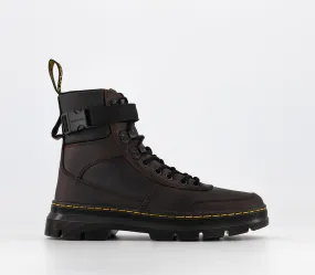 Optimized Title: Mens Dark Brown Crazy Horse Dr. Martens Combs Tech Boots - Durable & Stylish Footwear