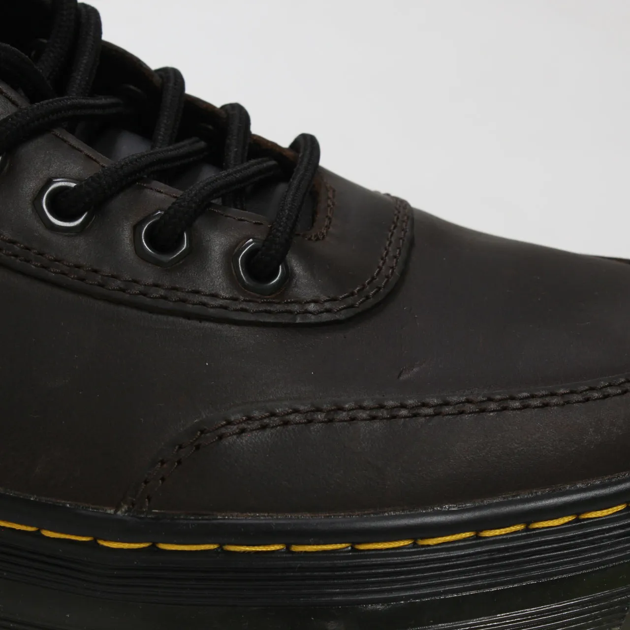 Optimized Title: Mens Dark Brown Crazy Horse Dr. Martens Combs Tech Boots - Durable & Stylish Footwear