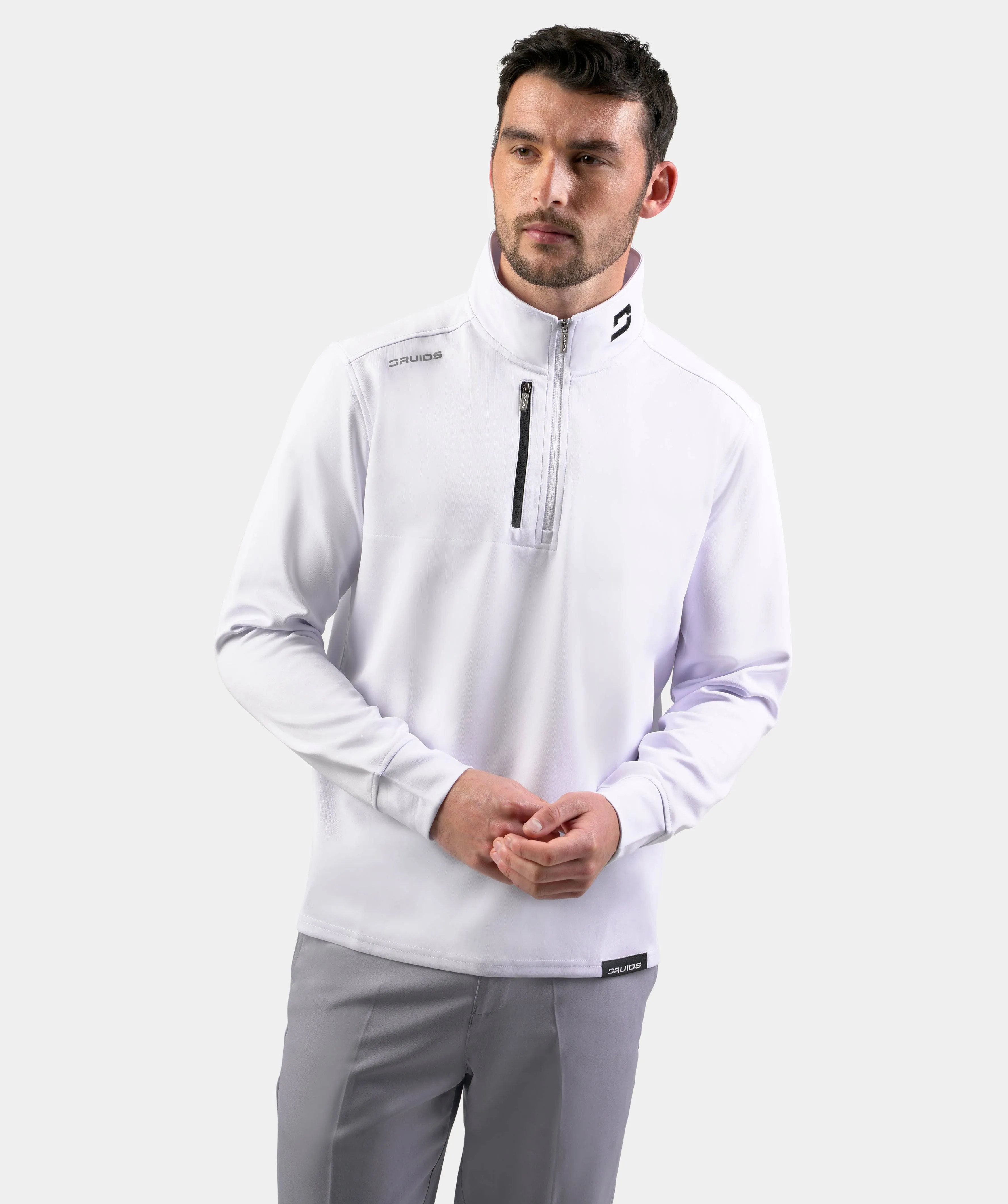 MEN'S ULTRA BLEND GOLF MIDLAYER 1/4 ZIP - WHITE