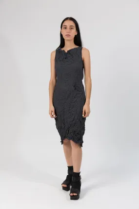 Moth Cowl Dress in Charcoal