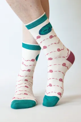 Nomads - Bamboo Cat Socks - Ivory