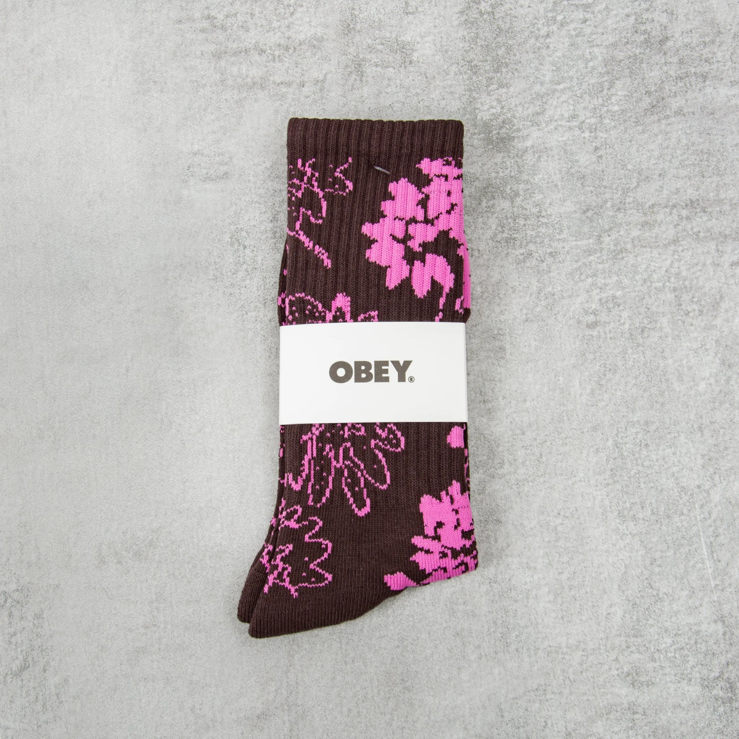 Obey La Rue Sock - Java Brown Multi