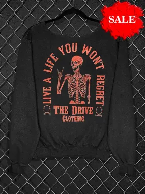 RED REGRET WIDE NECK SWEATSHIRT