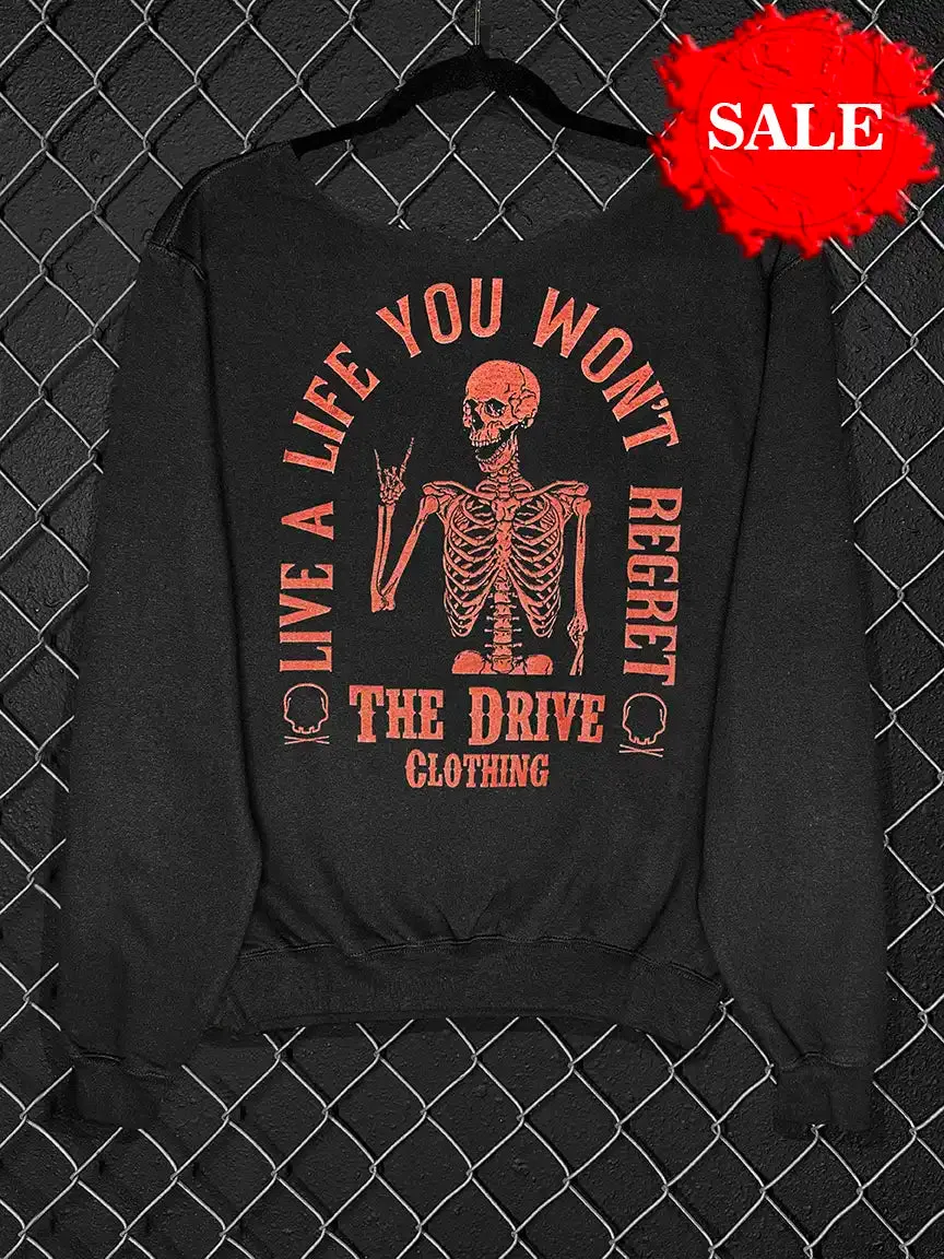 RED REGRET WIDE NECK SWEATSHIRT