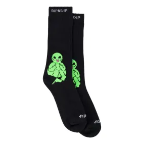 RIPNDIP LORD ALIEN SOCKS-BLACK