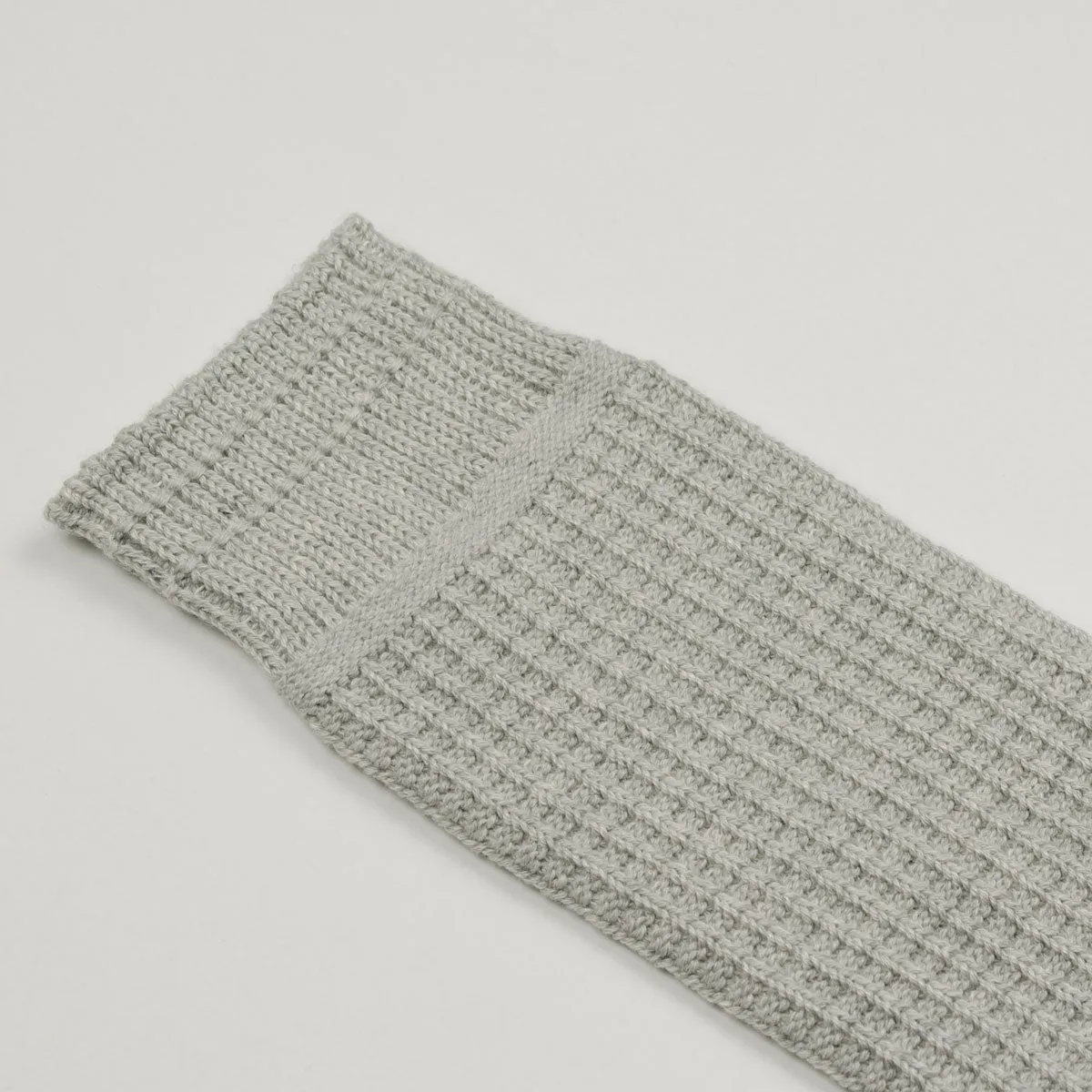 RoToTo - Cotton Waffle Crew Socks - Medium Gray