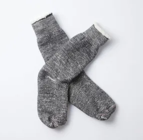 Rototo - Double Face Crew Socks - Charcoal