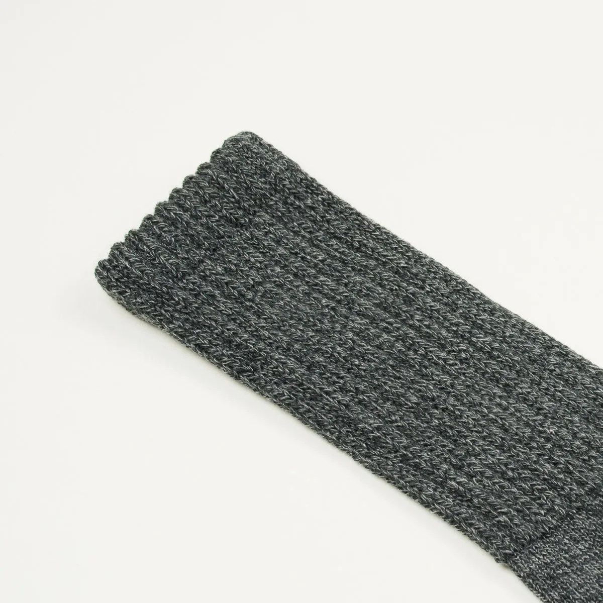 RoToTo - Loose Pile Crew Socks - Mix Charcoal